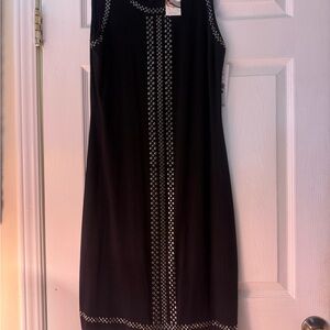 Karen Kane Black Dress with Silver Accents